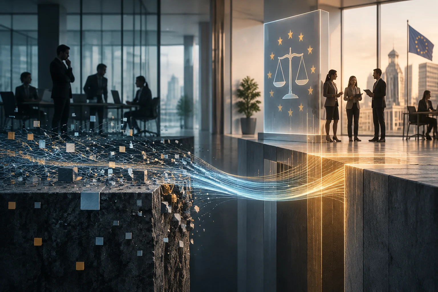 Marco regulatorio: el AI Act como catalizador En el contexto europeo, la regulación está pasando de ser una barrera a convertirse en un marco de confianza. El Reglamento de IA (Reg...