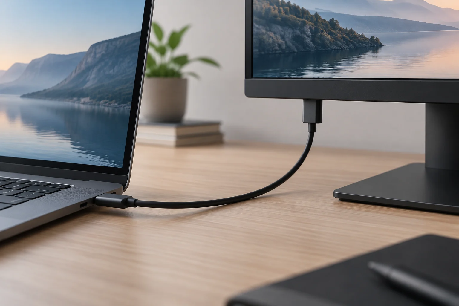 Vídeo y carga: dos verificaciones separadas Algunos monitores USB-C pueden suministrar energía al portátil por el mismo cable que transporta la imagen. Para esa carga, el monitor d...