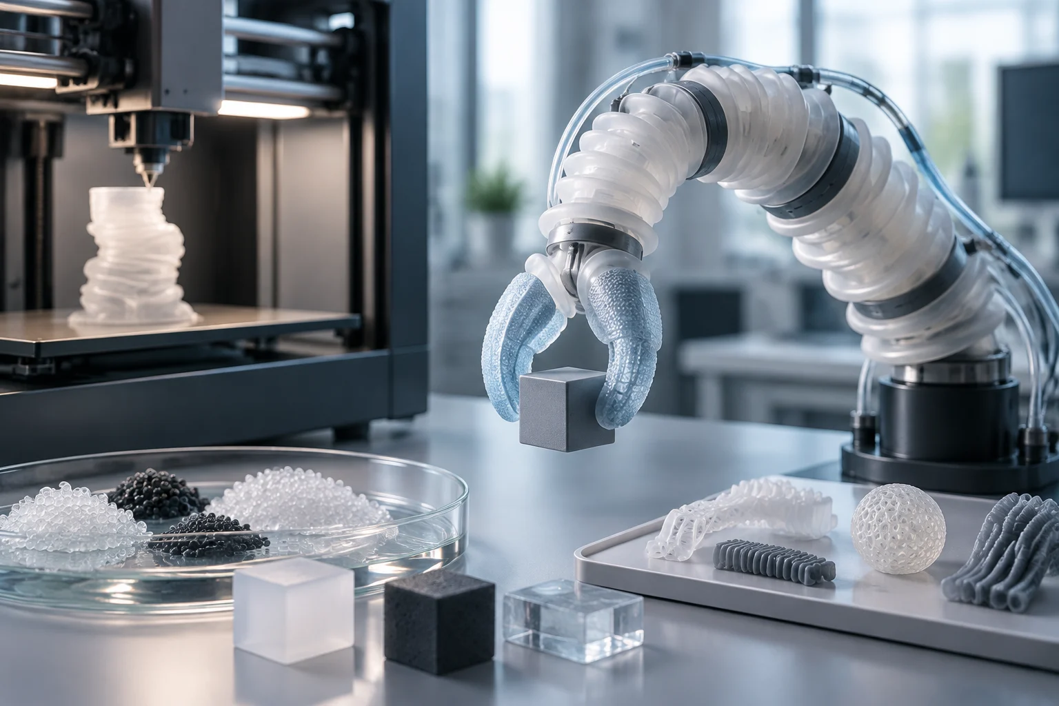 3D Printing in Soft Robotics: Validated Materials and Processes
