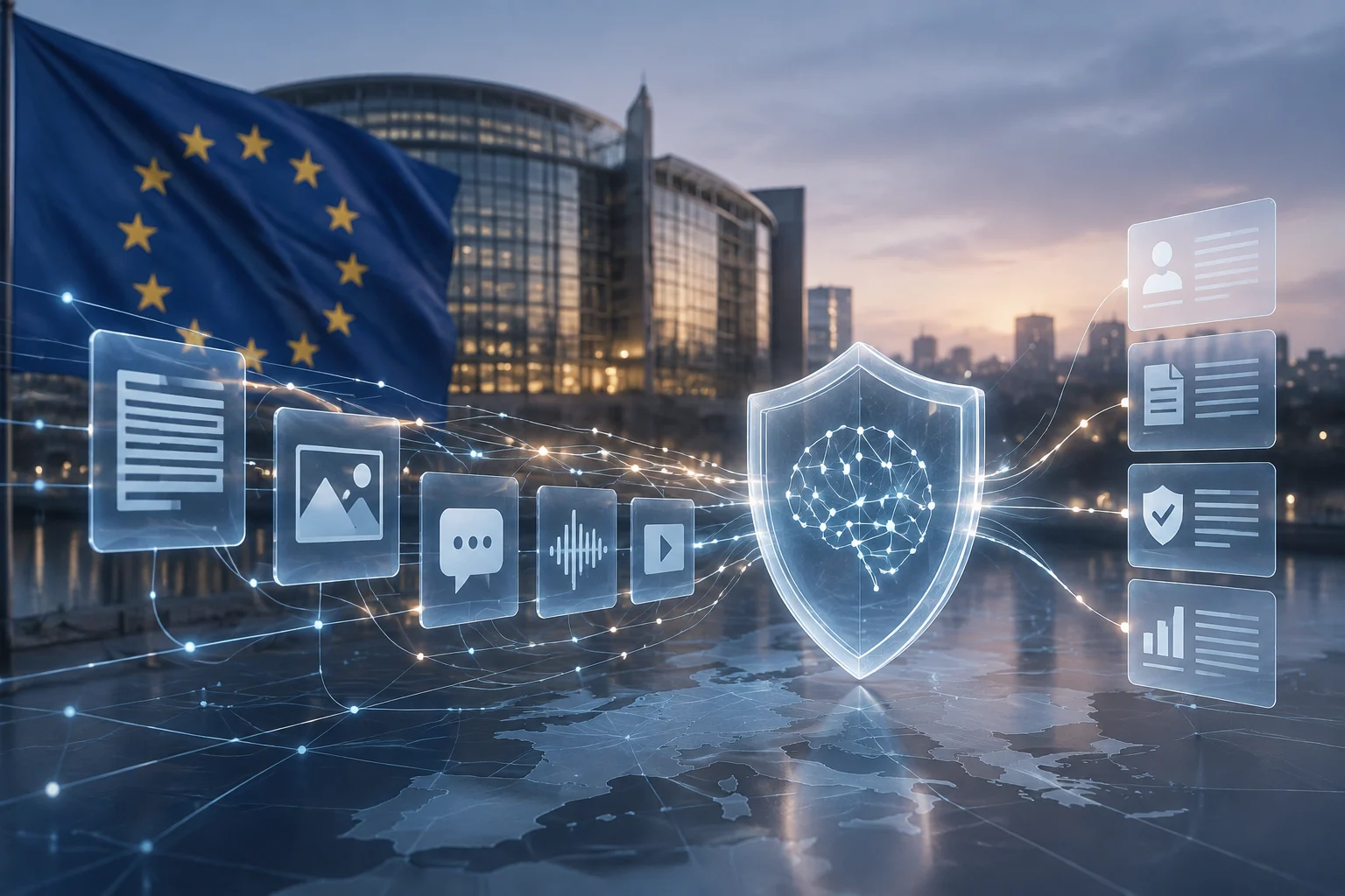 Obrigações de transparência do EU AI Act para a IA generativa em outubro de 2026